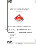 ỨNG DỤNG CÁC CÔNG CỤ LÀM VIỆC NHÓM TRONG MOODLE QUA VIỆC PHÂN TÍCH hệ THỐNG THÔNG TIN QUẢN LÝ SINH VIÊN 