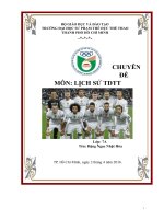 Chuyên đề môn LỊCH sử TDTT