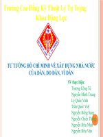 TƯ TƯỞNG hồ CHÍ MINH về xây DỰNG NHÀ nước của dân, DO dân, vì dân 