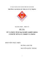 VẼ và PHÂN TÍCH MẠCH điều KHIỂN ĐỘNG cơ bước DÙNG IC CD4028 và CD4516 