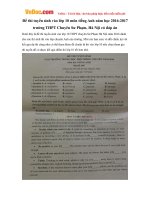 Đề thi tuyển sinh vào lớp 10 môn tiếng Anh năm học 2016-2017 trường THPT Chuyên Sư Phạm, Hà Nội có đáp án