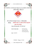 ĐỒ án VXL vđk  THIẾT kế và THI CÔNG MẠCH QUANG báo 