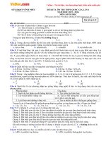 Bộ đề thi thử THPT Quốc gia năm 2016 môn Sinh học - Số 1
