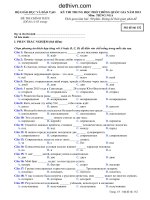 Đề và đáp án thi tốt nghiệp THPT Quốc Gia tiếng Nga 152 năm 2015