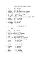 từ vựng lớp 8 tiếng anh