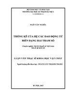 Luận văn thống kê của hệ các dao động tử biến dạng hai tham số 