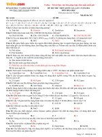 Đề thi thử THPT Quốc gia môn Hóa học năm 2016 trường THPT Thành Nhân, TP. Hồ Chí Minh (Lần 2)