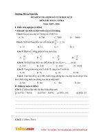 Đề thi học kì 2 môn Toán lớp 4 trường tiểu học La Văn Cầu, Đắk Lắk năm 2015 - 2016