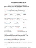 Đáp án môn tiếng Anh vào lớp 10 năm 2016 TPHCM