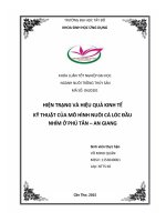 Hiện trạng và hiệu quả kinh tế kỹ thuật của mô hình nuôi cá lóc đầu nhím ở phú tân – an giang 