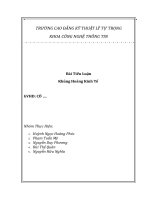 Tiểu luận khủng hoảng kinh tế 