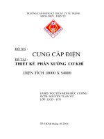 ĐỒ án CUNG cấp điện   THIẾT kế  PHÂN XƯỞNG cơ KHÍ