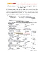 Đề thi tuyển sinh vào lớp 10 môn Tiếng Anh năm học 2016 - 2017 Sở GD-ĐT Vĩnh Phúc