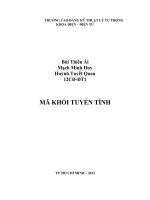 MÃ KHỐI TUYẾN TÍNH 