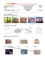 Đề thi học kỳ 2 môn Tiếng Anh lớp 4 trường Tiểu học Hứa Tạo, Quảng Nam năm học 2014 - 2015