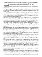 NGHIÊN CỨU SỬ DỤNG BÃ DONG RIỀNG LÀM THỨC ĂN CHĂN NUÔI TRÂU,BÒ TẠI CÁC LÀNG NGHỀ VÙNG NÚI ĐÔNG BẮC VIỆT NAM