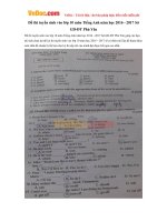 Đề thi tuyển sinh vào lớp 10 môn Tiếng Anh năm học 2016 - 2017 Sở GD-ĐT Phú Yên