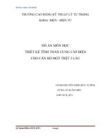 THIẾT kế TÍNH TOÁN CUNG cấp điện căn hộ một TRỆT 2 lầu 