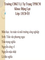 An toàn và môi trường công nghiệp 