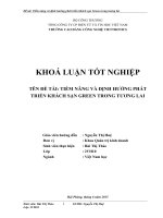 TIỀM NĂNG và ĐỊNH HƯỚNG PHÁT TRIỂN KHÁCH sạn GREEN TRONG TƯƠNG LAI 