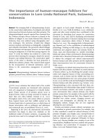 The importance of human–macaque folklore for conservation in Lore Lindu National Park, Sulawesi, Indonesia