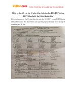 Đề thi tuyển sinh vào lớp 10 môn tiếng Anh năm học 2016-2017 trường THPT Chuyên Lê Quý Đôn, Khánh Hòa