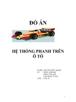 Hệ thống phanh trên ô tô