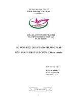 So sánh hiệu quả của ba phương pháp kích thích cá thát lát cườm (chitala chitala) sinh sản 