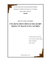 ỨNG DỤNG PHẦN mềm AUTOCAD 2007 TRONG vẽ MẠCH CUNG cấp điện 