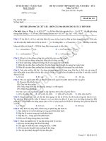Đề thi thử THPT Quốc gia môn Vật lý tháng 5/2016 Sở GD-ĐT Bắc Giang