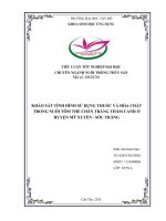 Khảo sát tình hình sử dụng thuốc và hóa chất trong nuôi tôm thẻ chân trắng thâm canh ở mỹ xuyên – sóc trăng 