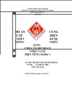 ĐỒ án CUNG cấp điện CHIEU SANG CHO NHA o