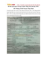 Đề thi tuyển sinh vào lớp 10 môn Tiếng Anh năm học 2016 - 2017 Phòng GD-ĐT huyện Tháp Mười