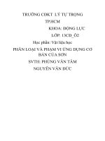 PHÂN LOẠI VÀ PHẠM VI ỨNG DỤNG CƠ BẢN CỦA SƠN