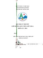 BÀI THI lý THUYẾT lớp HDV YOGA KHÓA 10   thao