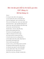 Bài văn đạt giải nhất kỳ thi quốc gia