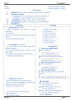 giáo án tiếng anh lớp 7   HKI