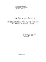 TÍNH TOÁN THIẾT kế CUNG cấp điện CHO một dãy PHÒNG học diện tích (15x6)x10 