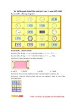 Đề thi Violympic Toán Tiếng Anh lớp 2 vòng 10 năm 2015 - 2016