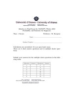 Bài tập xác suất thống kê trình độ đại học