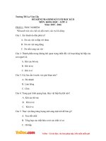 Đề thi học kì 2 môn Khoa học lớp 4 trường tiểu học La Văn Cầu, Đắk Lắk năm 2015 - 2016