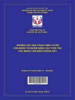 Nguyên cứu giải thuật định tuyến cân bằng tải nhằm nâng cao tuổi thọ cho mạng cảm biến không dây