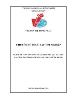 Chuyên đề thực tập tốt nghiệp Kế toán bán hàng và xác định kết quả tiêu thụ tại công ty Cổ phần Thương mại và Đầu tư DP Hà Nội