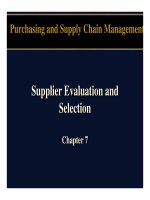 WCSM supplier evaluation  selection chapter 07