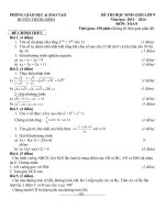ĐỀ THI HỌC SINH GIỎI TOÁN 9 TỈNH QUẢNG NAM
