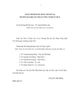 Chiến lược phát triển dụ lịch sinh thái huyện cần giờ thành phố hồ chí minh đến năm 2020