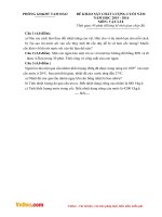 Đề thi học kì 2 môn Vật lý lớp 8 phòng GD&ĐT Tam Đảo, Vĩnh Phúc năm 2015 - 2016