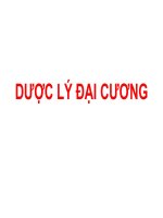 BÀI GIẢNG dược lý đại CƯƠNG 