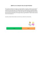 Nghiên cứu xu hướng ăn chay của người việt nam