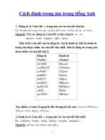 Cách đánh trọng âm trong tiếng anh